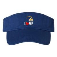 Loads Of Love Meaningful Gift For Construction Truck Lover Cute Gift Valucap Bio-Washed Visor