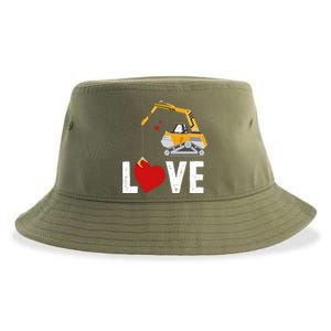 Loads Of Love Meaningful Gift For Construction Truck Lover Cute Gift Sustainable Bucket Hat