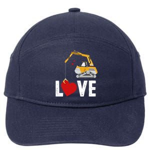 Loads Of Love Meaningful Gift For Construction Truck Lover Cute Gift 7-Panel Snapback Hat