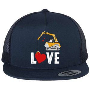 Loads Of Love Meaningful Gift For Construction Truck Lover Cute Gift Flat Bill Trucker Hat