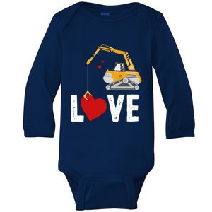 Loads Of Love Meaningful Gift For Construction Truck Lover Cute Gift Baby Long Sleeve Bodysuit