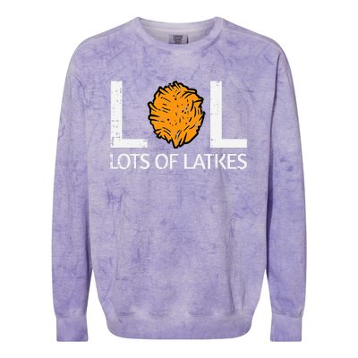 Lots Of Latkes Funny Jew Hanukkah Chanukah  Colorblast Crewneck Sweatshirt