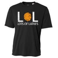 Lots Of Latkes Funny Jew Hanukkah Chanukah  Cooling Performance Crew T-Shirt