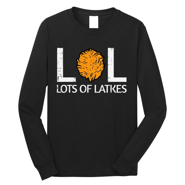 Lots Of Latkes Funny Jew Hanukkah Chanukah  Long Sleeve Shirt