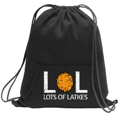 Lots Of Latkes Funny Jew Hanukkah Chanukah  Sweatshirt Cinch Pack Bag