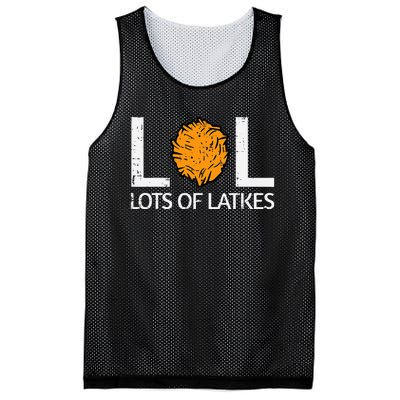 Lots Of Latkes Funny Jew Hanukkah Chanukah  Mesh Reversible Basketball Jersey Tank