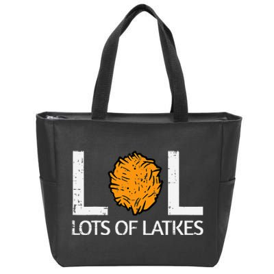 Lots Of Latkes Funny Jew Hanukkah Chanukah  Zip Tote Bag