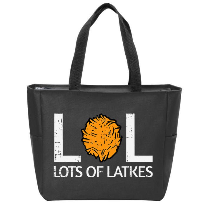 Lots Of Latkes Funny Jew Hanukkah Chanukah  Zip Tote Bag