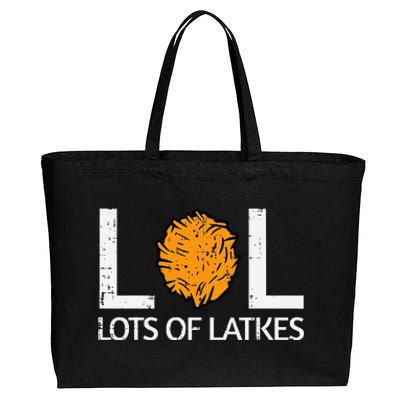 Lots Of Latkes Funny Jew Hanukkah Chanukah  Cotton Canvas Jumbo Tote