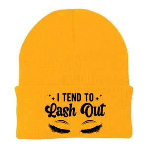 Lash Out Lash Tech Lash Technician Gift Knit Cap Winter Beanie