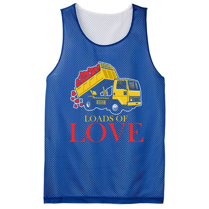 Loads Of Love Truck Construction Worker Valentine's Day Gift Mesh Reversible Basketball Jersey Tank