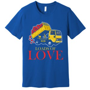 Loads Of Love Truck Construction Worker Valentine's Day Gift Premium T-Shirt