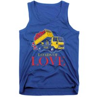 Loads Of Love Truck Construction Worker Valentine's Day Gift Tank Top