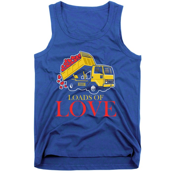 Loads Of Love Truck Construction Worker Valentine's Day Gift Tank Top