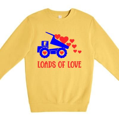 Loads Of Love Truck Driver Friend Friend Valentines Gift Premium Crewneck Sweatshirt