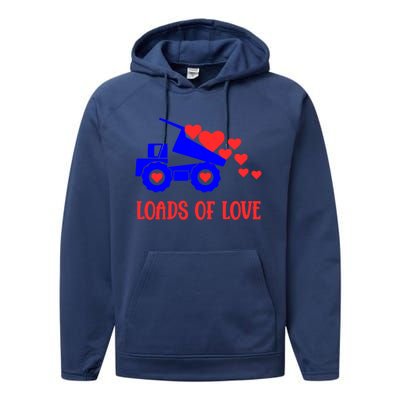 Loads Of Love Truck Driver Friend Friend Valentines Gift Performance Fleece Hoodie