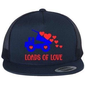 Loads Of Love Truck Driver Friend Friend Valentines Gift Flat Bill Trucker Hat