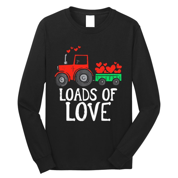 Loads Of Love Tractor Cute Valentines Day Long Sleeve Shirt