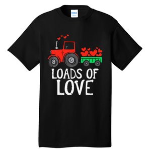 Loads Of Love Tractor Cute Valentines Day Tall T-Shirt