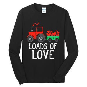 Loads Of Love Tractor Cute Valentines Day Tall Long Sleeve T-Shirt