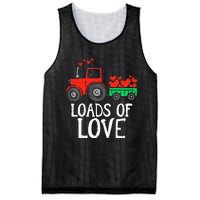 Loads Of Love Tractor Cute Valentines Day Mesh Reversible Basketball Jersey Tank