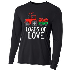 Loads Of Love Tractor Cute Valentines Day Cooling Performance Long Sleeve Crew