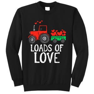 Loads Of Love Tractor Cute Valentines Day Tall Sweatshirt