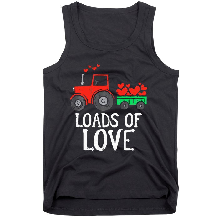 Loads Of Love Tractor Cute Valentines Day Tank Top