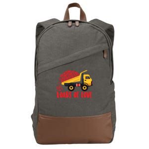 Loads Of Love Cool Construction Funny Gift Cotton Canvas Backpack