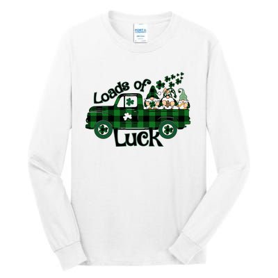 Loads Of Luck St Patrick's Day Lucky Gnome Truck Tall Long Sleeve T-Shirt