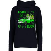 Loads Of Luck Gnomes Funny Leprechaun St Patricks Day Outfit Womens Funnel Neck Pullover Hood