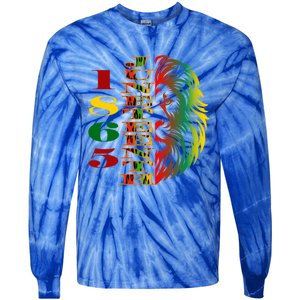 Lion Of Liberation And Freedom 1865 Junenth Ecipation Great Gift Tie-Dye Long Sleeve Shirt