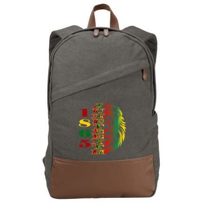 Lion Of Liberation And Freedom 1865 Junenth Ecipation Great Gift Cotton Canvas Backpack