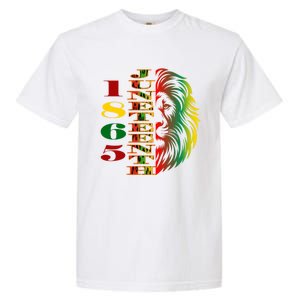 Lion Of Liberation And Freedom 1865 Junenth Ecipation Great Gift Garment-Dyed Heavyweight T-Shirt