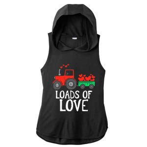 Loads Of Love Tractor Cute Valentines Day Truck Boy Ladies PosiCharge Tri-Blend Wicking Draft Hoodie Tank