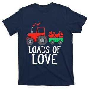 Loads Of Love Tractor Cute Valentines Day Truck Boy T-Shirt