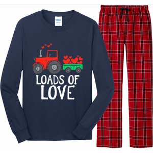 Loads Of Love Tractor Cute Valentines Day Truck Boy Long Sleeve Pajama Set