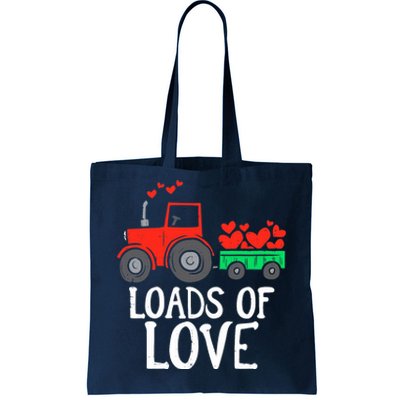 Loads Of Love Tractor Cute Valentines Day Truck Boy Tote Bag