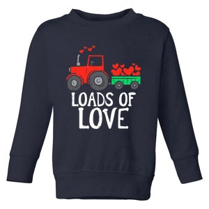 Loads Of Love Tractor Cute Valentines Day Truck Boy Toddler Sweatshirt