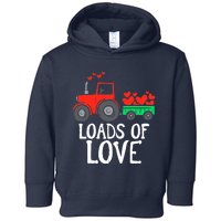 Loads Of Love Tractor Cute Valentines Day Truck Boy Toddler Hoodie