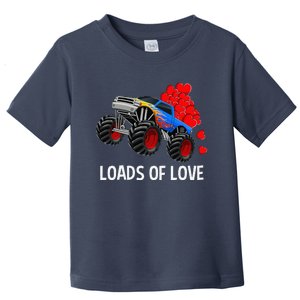 Loads Of Love Monster Truck Valentine's Day Gifts Toddler T-Shirt