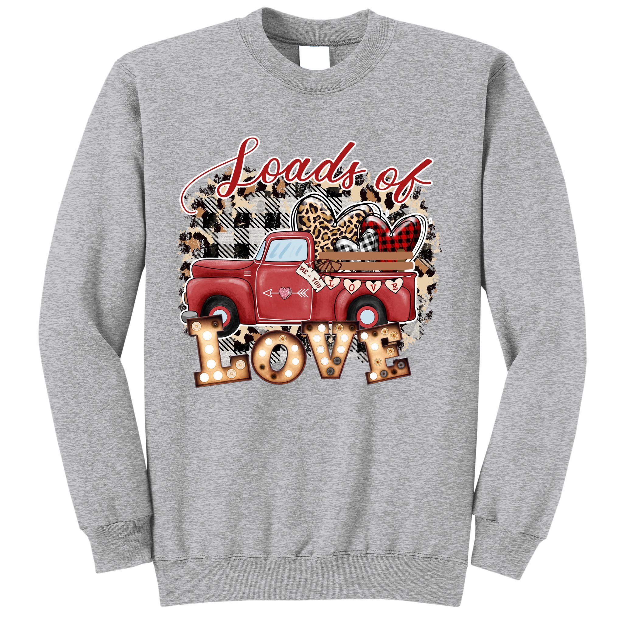 Loads Of Love Cute Vintage Truck Valentines Day Sweatshirt