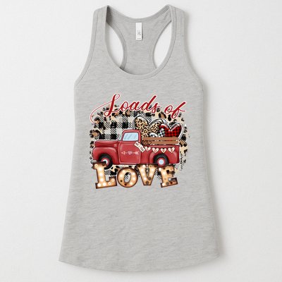 Loads Of Love Cute Vintage Truck Valentines Day Womens Tank Top