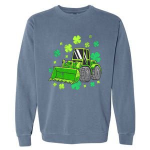 Loads Of Luck Tractor Boy St Patricks Day Garment-Dyed Sweatshirt