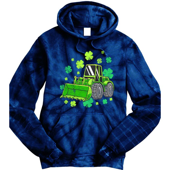 Loads Of Luck Tractor Boy St Patricks Day Tie Dye Hoodie