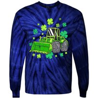 Loads Of Luck Tractor Boy St Patricks Day Tie-Dye Long Sleeve Shirt