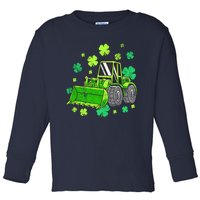 Loads Of Luck Tractor Boy St Patricks Day Toddler Long Sleeve Shirt