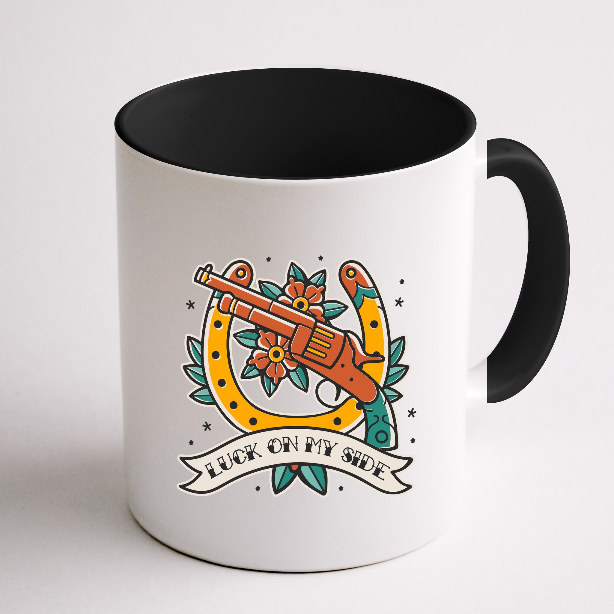Luck On My Side Gun Mug