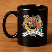 Luck On My Side Gun 11oz C Handle Ceramic Mug
