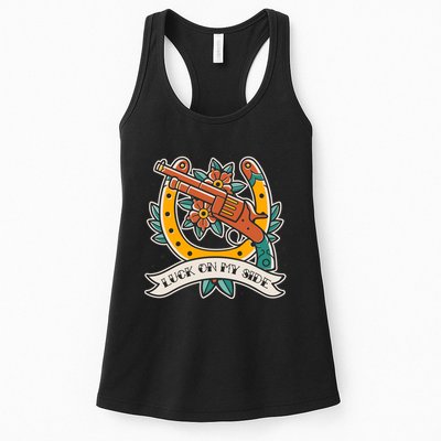 Luck On My Side Gun Womens Tank Top